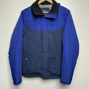 Lands' End Coat Men’s SMALL 34-36 Squall Insulated Waterproof Hood Parka Nylon